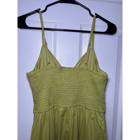 Sincerely Jules Women’s Bodice Style Thin Strap Runched Back Dress Green Size M - Picture 6 of 8